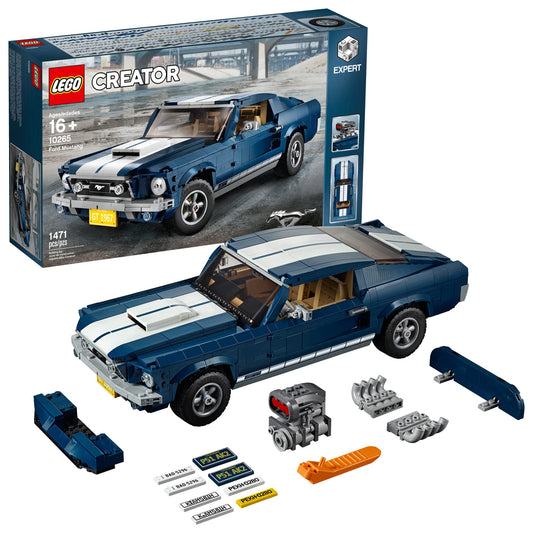 LEGO Creator Expert 1967 Ford Mustang 390 GT 2+2 Fastback – Maqueta de Coche Clásico para Construir 10265 (1471 Piezas)
